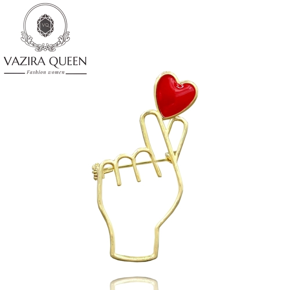 VQ Heart Brooch